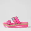 Women DJANGO & JULIETTE Abbas Hot Pink Patent Multi Slides