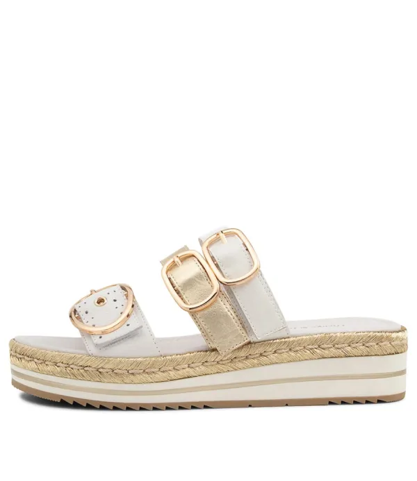 Women DJANGO & JULIETTE Abbas White Multi Slides