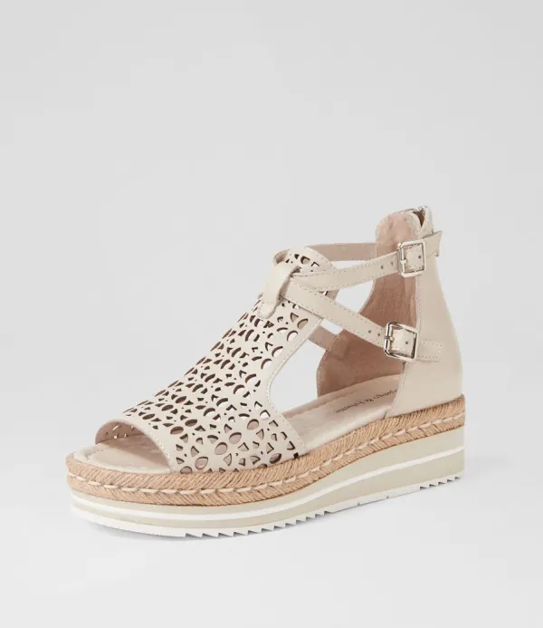 Women DJANGO & JULIETTE Accra Almond Leather Espadrilles