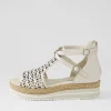 Women DJANGO & JULIETTE Accra Ivory Leather Espadrilles