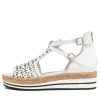 Women DJANGO & JULIETTE Accra White Leather Espadrilles