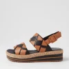 Women DJANGO & JULIETTE Acke Black Dark Tan Weave Leather Espadrilles