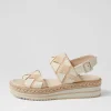 Women DJANGO & JULIETTE Acke Camel Almond Leather Sandals