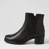 Women GABOR Ada Schwarz Leather Chelsea Boots