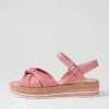 Women DJANGO & JULIETTE Adah Lrg Pretty Pink Leather Espadrilles