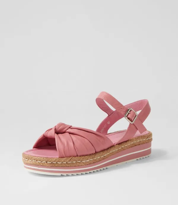Women DJANGO & JULIETTE Adah Lrg Pretty Pink Leather Espadrilles