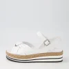 Women DJANGO & JULIETTE Adah White Leather Espadrilles