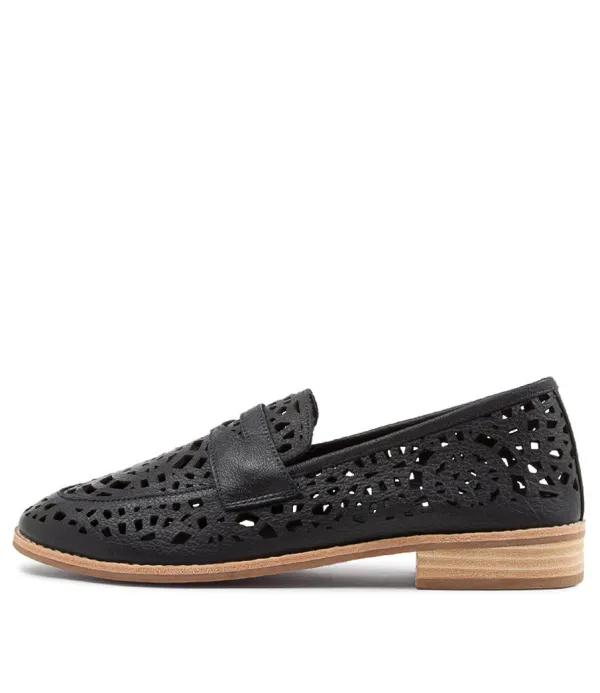 Women DJANGO & JULIETTE Addah Navy Leather Loafers