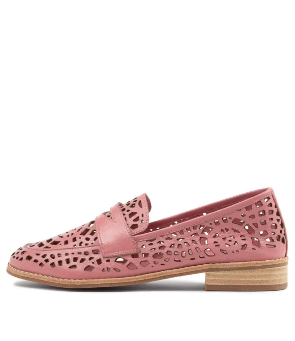 Women DJANGO & JULIETTE Addah Pretty Pink Leather Loafers