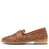 Women DJANGO & JULIETTE Addah Tan Leather Loafers