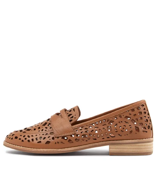Women DJANGO & JULIETTE Addah Tan Leather Loafers
