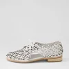 Women DJANGO & JULIETTE Addyst White Leather Lace Up Flats