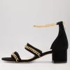 Women DJANGO & JULIETTE Adina Black Suede Sandals