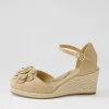 Women ZIERA Adira W Latte Leather Wedges