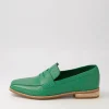 Women DJANGO & JULIETTE Agape Dark Emerald Spearmint Patent Leather Loafers