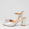 Women ZIERA Aggie W Silver Shimmers Leather Sandals
