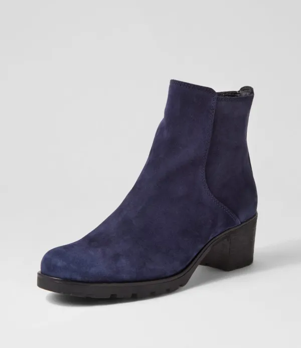 Women GABOR Agnes Marine Suede Chelsea Boots