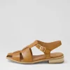 Women DJANGO & JULIETTE Agotary Tan Leather Flat Shoes