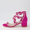 Women DJANGO & JULIETTE Ailani Fuchsia Platino Suede Leather Sandals
