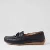 Women ARA Alabama Sport 12 Navy Leather Flat Shoes