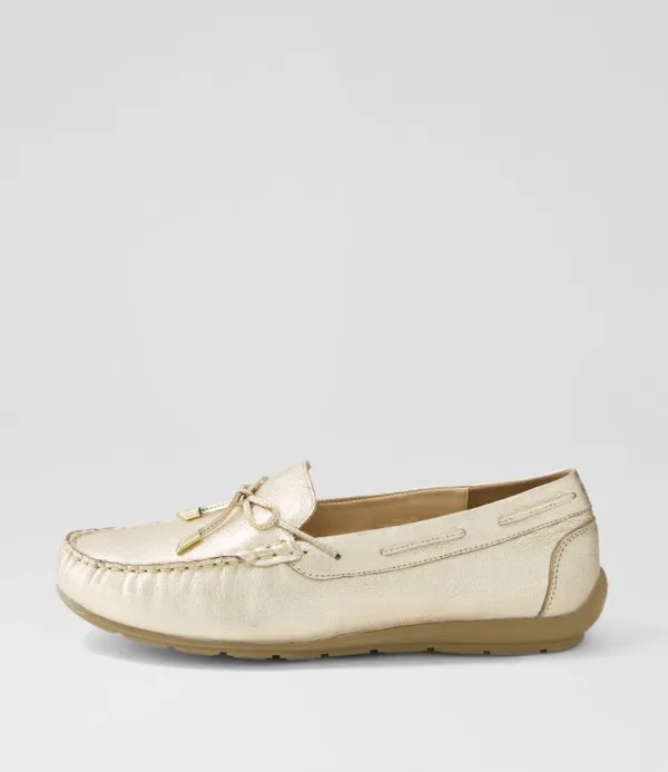 Women ARA Alabama Sport 12 Platin Leather Flat Shoes