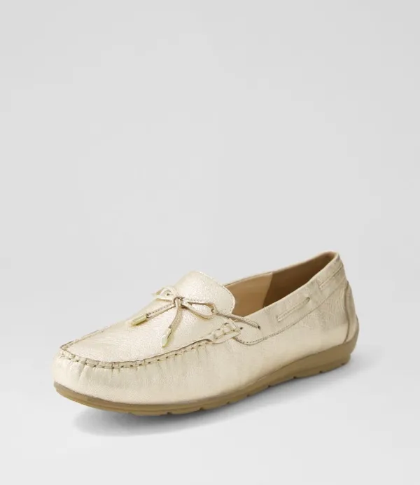 Women ARA Alabama Sport 12 Platin Leather Flat Shoes