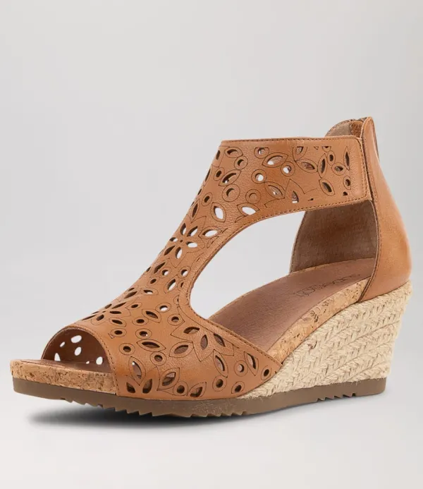 Women SUPERSOFT Albert Dark Tan Leather Espadrilles