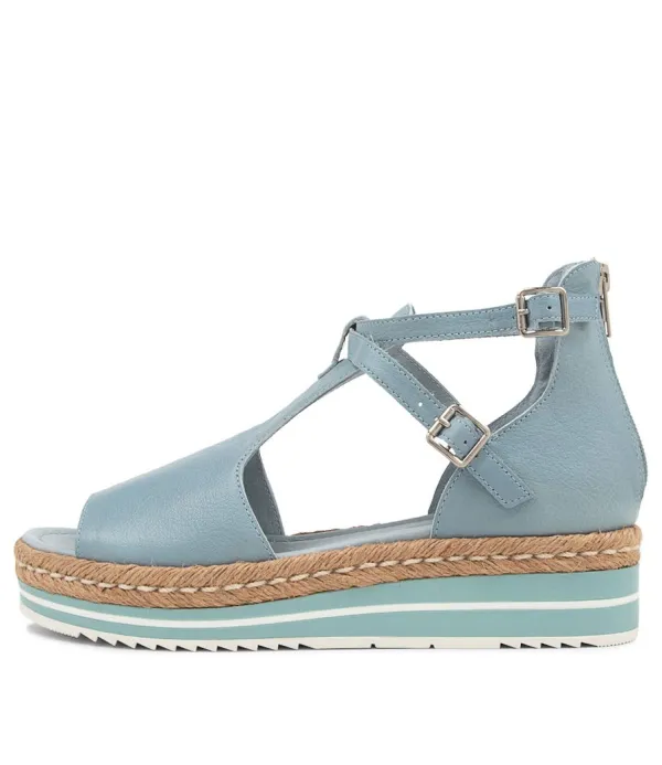 Women DJANGO & JULIETTE Alexys Denim Leather Sandals