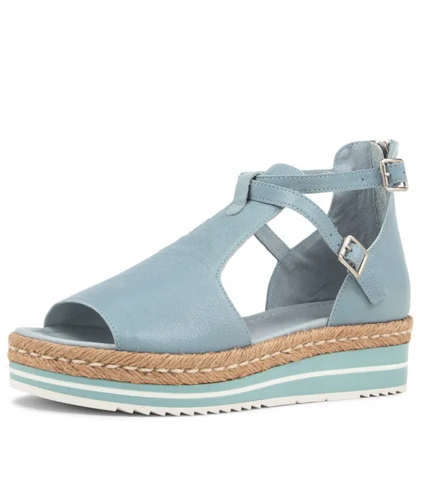 Women DJANGO & JULIETTE Alexys Denim Leather Sandals