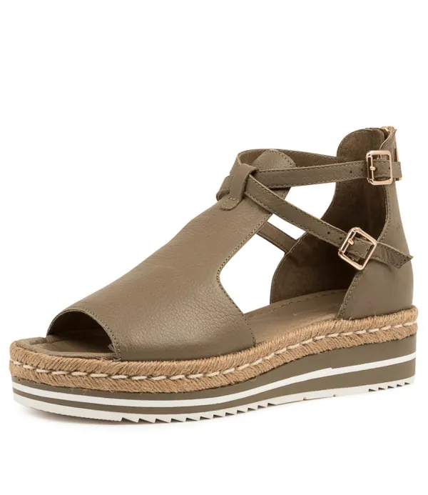 Women DJANGO & JULIETTE Alexys Dk Khaki Leather