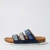 Women GABOR Alfy Blau Kombi Suede Sandals