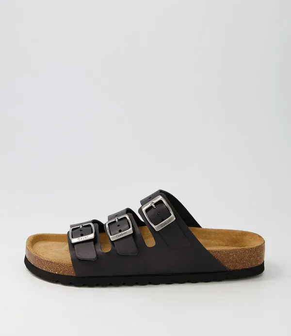 Women GABOR Alfy Schwarz Leather Sandals