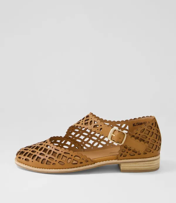 Women DJANGO & JULIETTE Alikam Tan Leather Flat Shoes