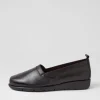 Women SUPERSOFT Aliner Black Leather Loafers