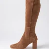 Women DJANGO & JULIETTE Allouta Light Choc Suede Knee High Boots