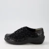 Women ZIERA Allsorts Xw Black Sparkle Lace Up Flats