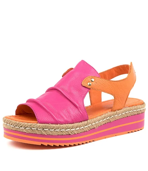 Women DJANGO & JULIETTE Alora Fuchsia-Orange Lthr