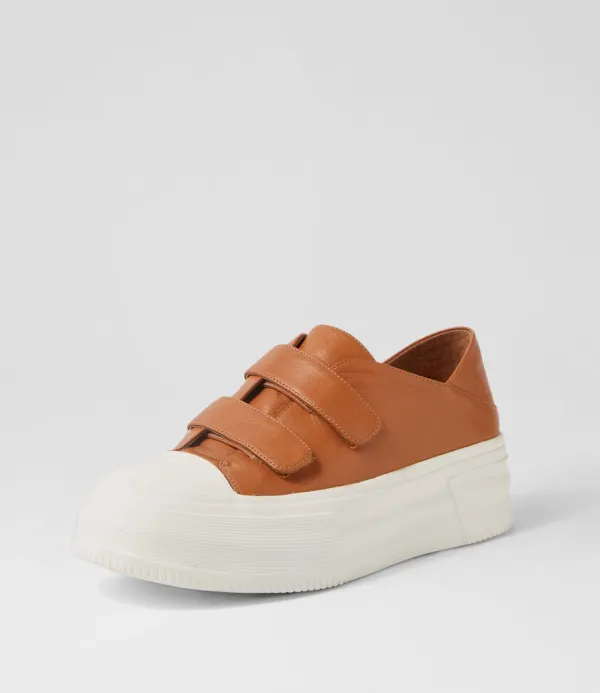 Women DJANGO & JULIETTE Alpin Scotch White Leather Stitch Sneakers