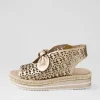 Women DJANGO & JULIETTE Altona Champagne Rope Leather Espadrilles