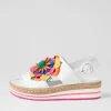 Women DJANGO & JULIETTE Amare White Bright Multi Leather Espadrilles