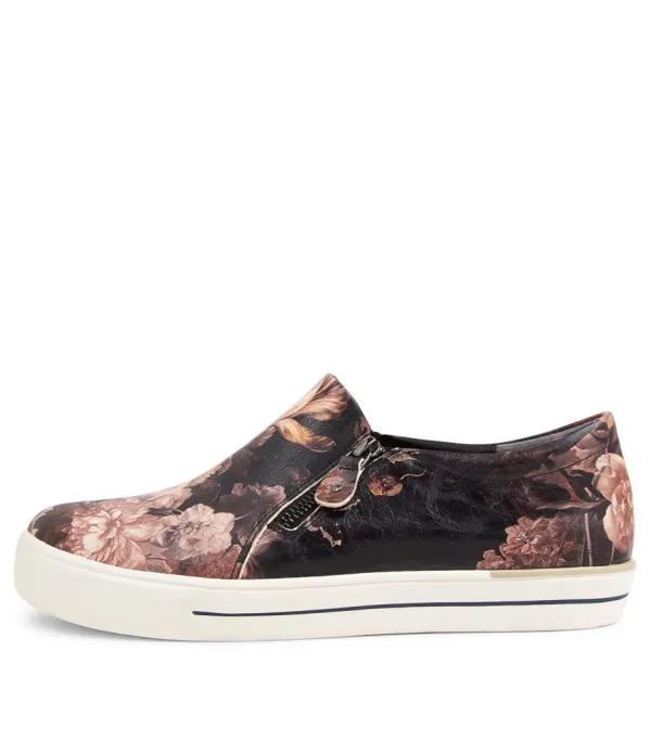 Women ZIERA Ambera W Antique Floral Leather Sneakers