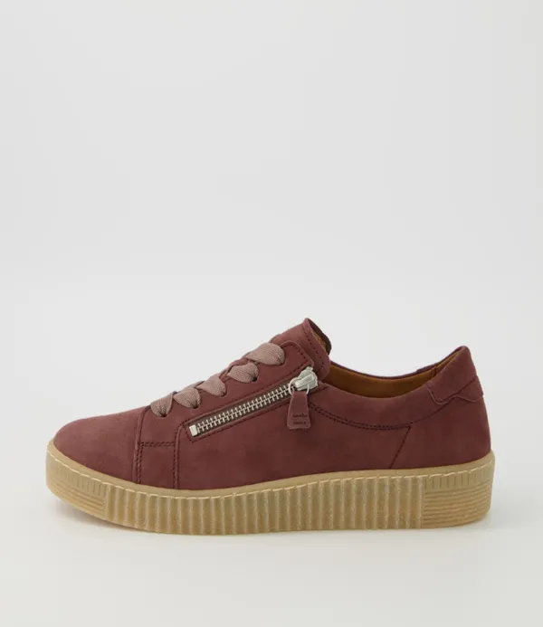 Women GABOR Amelia Pastel Rose Suede Sneakers