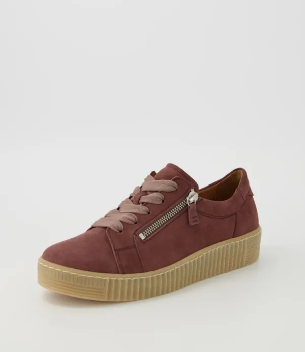 Women GABOR Amelia Pastel Rose Suede Sneakers