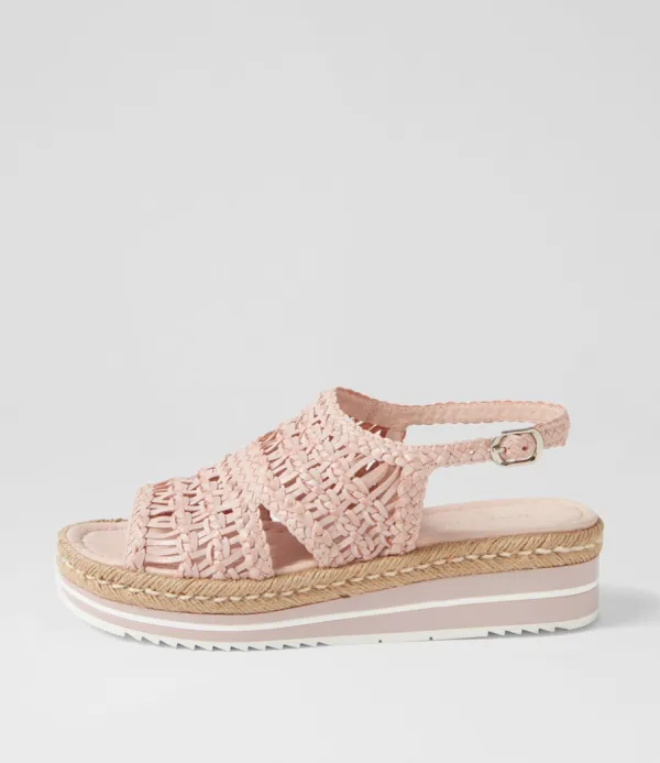 Women DJANGO & JULIETTE Amiri Pale Pink Woven Sandals