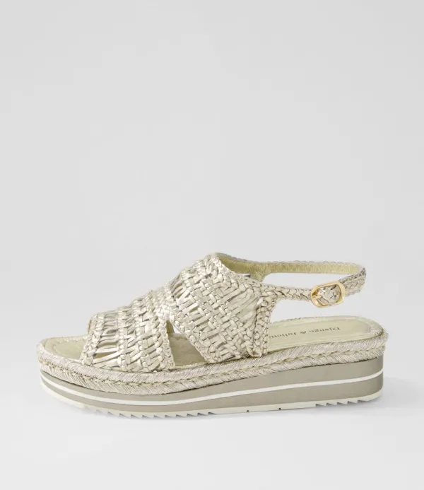 Women DJANGO & JULIETTE Amiri Platinum Rope Woven Sandals
