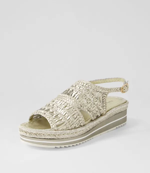 Women DJANGO & JULIETTE Amiri Platinum Rope Woven Sandals