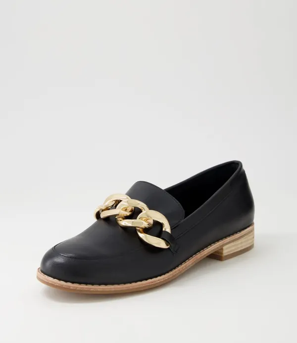 Women DJANGO & JULIETTE Ampard Black Leather Loafers