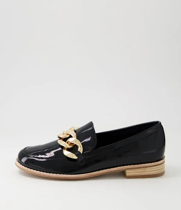 Women DJANGO & JULIETTE Ampard Black Patent Leather Loafers