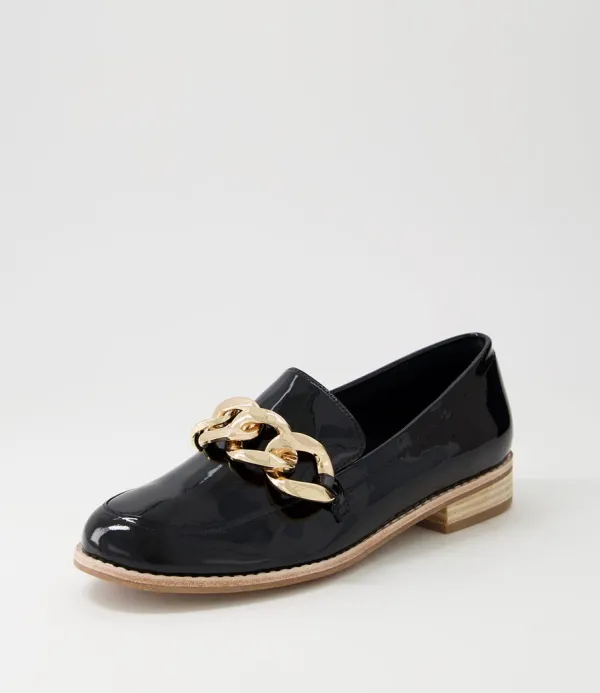 Women DJANGO & JULIETTE Ampard Black Patent Leather Loafers