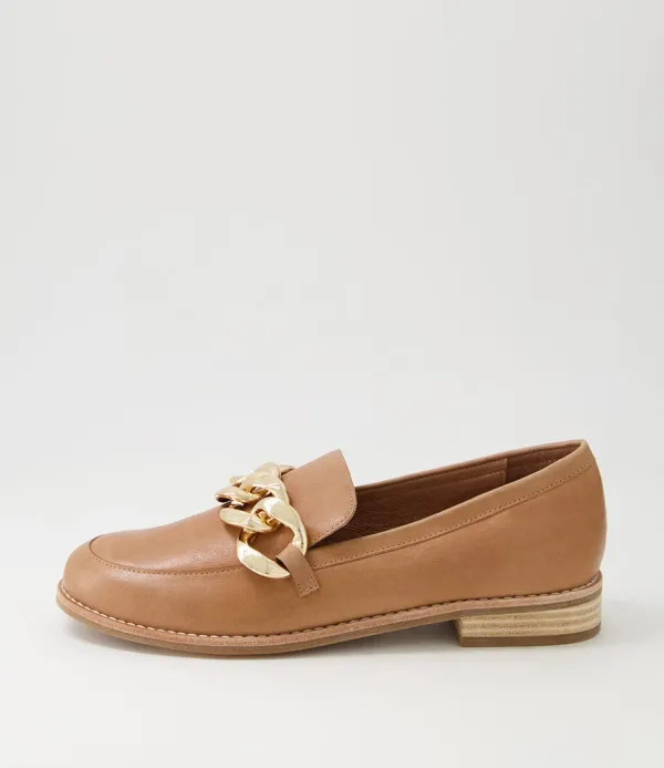 Women DJANGO & JULIETTE Ampard Cappuccino Leather Loafers